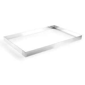 Teglia rettangolare Marco, dimensione classica, in acciaio inox, per uso in forno - Product Image 1