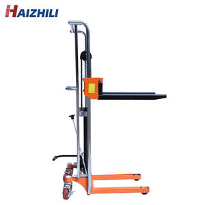 Haizhili alat angkut Manual, 400kg Stacker Manual truk hidrolik pengangkat palet tangan <span class=keywords><strong>Platform</strong></span> yang dapat dilepas dengan garpu yang dapat disesuaikan - Product Image 5