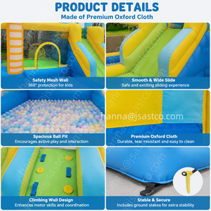 Château gonflable à thème dinosaure avec toboggan, piscine à balles, pour intérieur et extérieur, maison de jeu pour enfants, fête dans la cour, jouet gonflable - Product Image 5