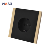 Enchufe de Pared WESA 16A, 1 Tomacorriente, Estándar Europeo Schuko, Diseño Moderno y Lujoso