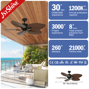 Ventilador de Techo 1stshine de 5 Aspas, Clásico, <span class=keywords><strong>Ahorro</strong></span> de Energí<span class=keywords><strong>a</strong></span>, Decoración del Hogar, Bajo Consumo, Control Inteligente por Aplicación TUYA Wifi, Ecológico - Product Image 3