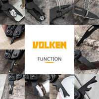 Workpro — couteau multi-fonctions de camping, pinces d'extérieur 13 en 1 en acier inoxydable trempé noir, multi-pliant