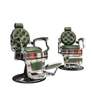 Kisen Vintage Hydraulic Barber Chair Heavy Duty Reclining Barbershop Salon Chair with Headrest & <b>Footrest</b> for Hair Tattoo Shop - Product Image 5