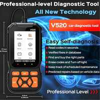 Lector de Códigos del Sistema del Motor OBD2 V520, Herramienta de Análisis de Diagnóstico de Vehículos Elm327, Escáner de Vehículos OBD, CE, FCC, RoHS