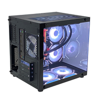 PCOOLING Étui pour PC de jeu Atx Itx M-Atx Étui de jeu Mid Towerr Personnaliser Étui d'ordinateur de jeu de couleur blanche transparente