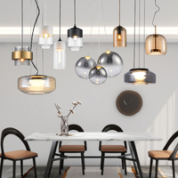 Éclairage suspendu mené intérieur de Style nordique pour le lustre moderne de lampe en verre de lampe de décoration de maison d'hôtel