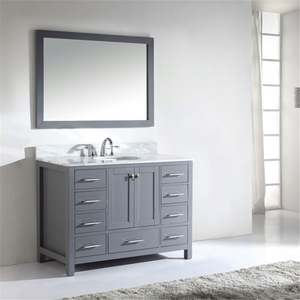 New Arrival White Wooden <b>Floor</b> Standing <b>Bathroom</b> <b>Cabinets</b> Mirror MDF Home Hotel Use Wholesale Price <b>Bathroom</b> Vanity - Product Image 4