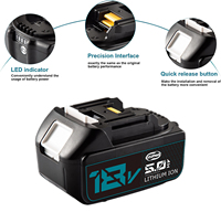 Batterie de perceuse sans fil 18V 5Ah de remplacement, rechargeable au lithium, avec indicateur LED – Vente chaude