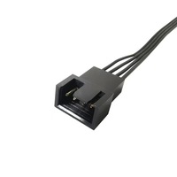 Cable Personalizado 2510, Divisor de Ventilador PWM de 4 Pines, 1 a 4, para Enfriamiento de CPU de Computadora, Extensión de Alimentación con Malla de Nailon