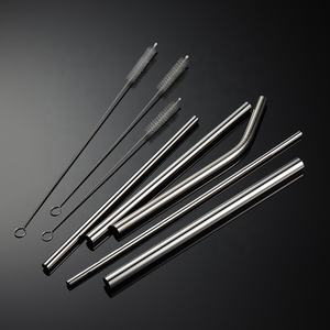 Pajitas Reutilizables Ecológicas de Acero Inoxidable 304, Accesorios para Bar con Logotipo Personalizado - Product Image 5