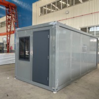 Maison de conteneur de caravane portable auto-pliante de 20 pieds deux pièces une salle maison pliante préfabriquée avec sentier
