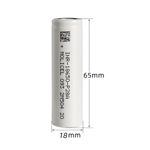 แบตเตอรี่ลิเธียมโซลิดสเตต Molicel INR18650-P28A ความจุ 2800mAh ชาร์จซ้ำได้ 800 รอบ แคโทด LiNiMnCoO2 น้ำหนัก 45 กรัม ทนอุณหภูมิ -20~60 องศาเซลเซียส ° - Product Image 1