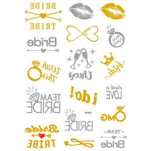 Novia a ser boda decoración de sombreros del <span class=keywords><strong>tatuaje</strong></span> etiqueta engomada del <span class=keywords><strong>tatuaje</strong></span> de decoración de la novia boda - Product Image 2