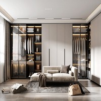 Armoire de chambre à coucher et vestiaire sur pied en bois, grande capacité, écologique, durable, style moderne, personnalisable, par Robroom Design