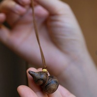 Collier pendentif gourde ordinaire, style ancien, nouveau style chinois, polyvalent, rétro, ethnique