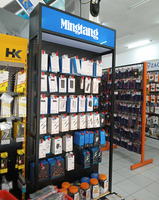 Présentoir d'accessoires de téléphone Mingtang, présentoir de décoration de sol de magasin mobile, présentoir d'accessoires de boîtier de téléphone portable