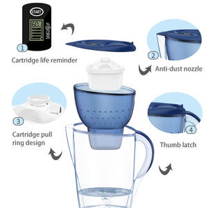 Jarra purificadora de agua de 3,5 l para café doméstico Mak6er sin BPA, agua dura más <span class=keywords><strong>suave</strong></span> para reducir el TDS - Product Image 4