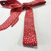 Long sac en sergé personnalisé foulard bandeaux en soie bandeau point rouge écharpe maigre femmes ruban à la mode sac de cheveux écharpe