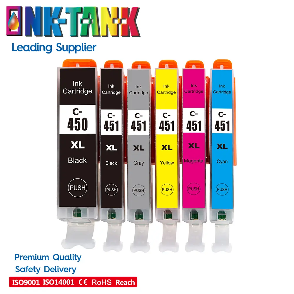 INK-TANK PGI-450 450XL 450 CLI 451 XL CLI-451 CLI451 Совместимый струйный картридж с чернилами для <span class=keywords><strong>Canon</strong></span> PIXMA IP7240 IX6840 принтер
