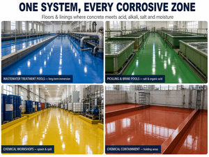 Revestimiento de <span class=keywords><strong>Piso</strong></span> Anticorrosivo de Viniléster Roll-On, 3 Capas de Tela, 5 Capas de Recubrimiento, Curado Ambiente, Sin Trabajo en Caliente, Revestimiento para Pisos de Concreto - Product Image 3