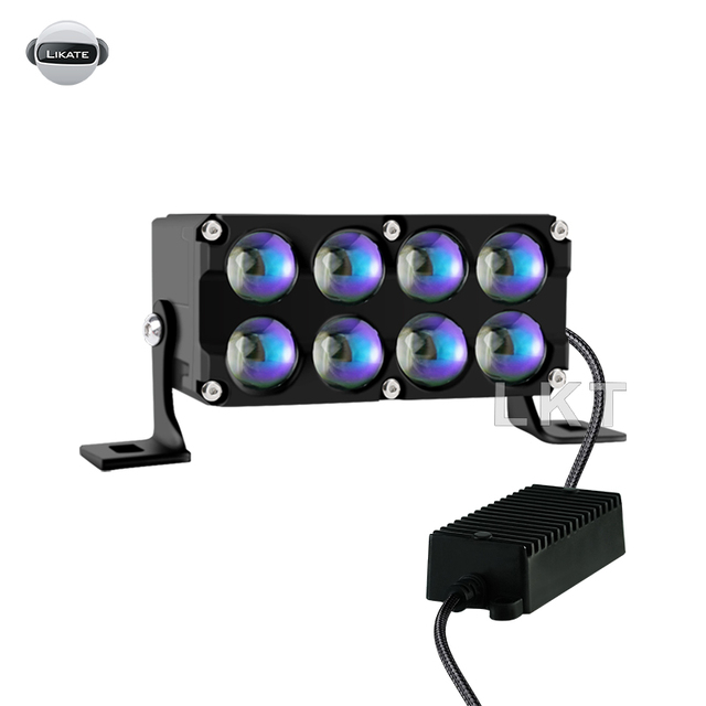 High-power 6-/8/10 Led Spotlight LED Dual Color Spotlight High and Low Beam Off-road Vehicle Motorcycle Car Accessories
