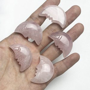 Vendita calda incisa intaglio falce di luna <span class=keywords><strong>pietra</strong></span> cristallo di guarigione artigianato per la decorazione della casa regalo, 34x20x8mm - Product Image 4