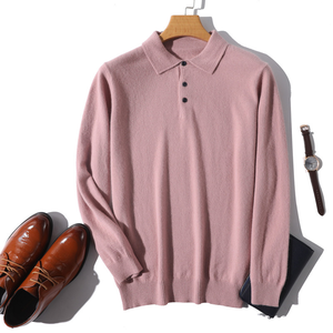 Hiver Nouveau Pull en cachemire Pull en cachemire à revers pour hommes Polo pour hommes Loose Oversize Business Bottom Knit - Product Image 5