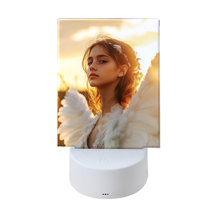 Feuilles acryliques transparentes pour bricolage Base de lampe à lumière LED avec télécommande et câble USB Cadre photo à sublimation - Product Image 5