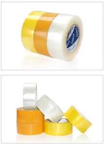 Prix pas cher étanche 2 pouces Transparent acrylique auto-adhésif collant marron emballage ruban d'emballage ruban bopp 200M