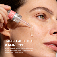 Kit d'ampoules de peptides de collagène à marque privée OEM, sérum raffermissant pour le visage, pour les peaux vieillissantes et la régénération de l'élasticité, produits de soin de la peau