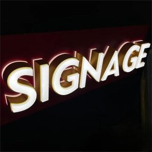 定制照明户外发光二极管金属发光字母定制商店名称标志，用于公司和商店的广告 - Product Image 1