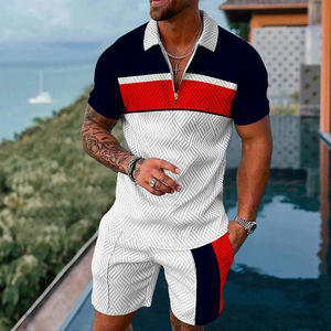 Setelan Pakaian Pria Kasual Dua Potong Celana Pendek Musim Panas Kaos dan Setelan Celana Pendek Pria - Product Image 3