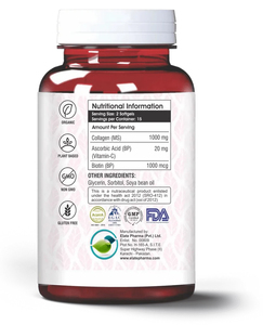 Complément alimentaire Collagène avec Biotine et Vitamine C en gélules, 30 unités, pour cheveux, peau et ongles - Product Image 4