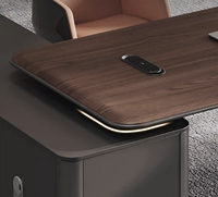 Chaise de bureau de direction et ensemble de bureau modulaire, mobilier de bureau moderne en bois durable pour immeuble de bureaux