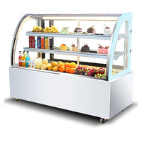 Vitrine Réfrigérée de Comptoir pour Pâtisserie, Monotempérature, avec Verre Courbé, Éclairage LED et Contrôle Numérique