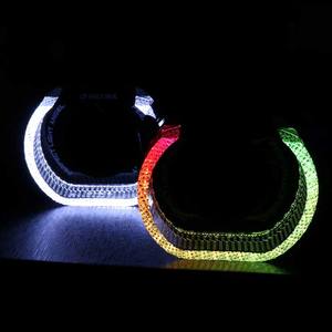 Carénage de phare RGB Couleur 3 pouces Angel Eyes LED Bi Lens Projector 3D 5D Phares Couverture Lampe <span class=keywords><strong>Masque</strong></span> - Product Image 5