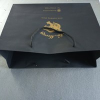 Sac cadeau en papier recyclable de luxe avec logo personnalisé imprimé en sérigraphie avec poignée en ruban pour l'emballage de vêtements