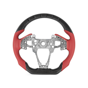 Volante Deportivo <span class=keywords><strong>de</strong></span> Fibra <span class=keywords><strong>de</strong></span> Carbono con Tira <span class=keywords><strong>de</strong></span> Cuero Perforado Rojo para Acura Rdx y Tlx, Superventas - Product Image 3