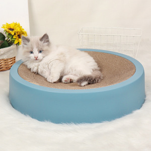 고양이 긁는 도구 가는 클로 마분지 도매 둥근 고양이 마분지 찰상 패드 상호 작용하는 장난감 고양이 scratcher 널 - Product Image 2