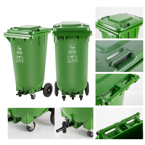 <span class=keywords><strong>Conteneur</strong></span> à déchets en plastique HDPE 120 litres avec roues, bon marché, Restaurant - Product Image 2