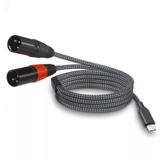 USB C to Dual XLR Male Audio Cable USB C to 2 XLR Male Stereo Power Amplifier Cable USB Type C to 2 XLR Male Cord