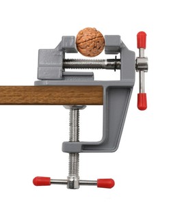 Aluminum Alloy Mini Bench Vise, Small Table Vise <b>Clamp</b> On, Flat Jaw Vice for DIY Craft Engraving Repair Tool - Product Image 1