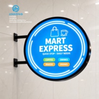 Boîte lumineuse LED double face en acrylique pour extérieur, haute luminosité, cadre en aluminium, facile à suspendre, étanche, panneau publicitaire pour magasin