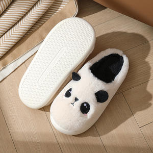 รองเท้าแตะคู่รักนักเรียนลายการ์ตูนขนปุยสำหรับใช้ในบ้าน พื้นหนา สไตล์ฤดูหนาว - Product Image 2