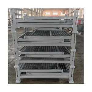 Heavy Duty Gaas Magazijn Stapelbaar Metalen Pallet Kooirek