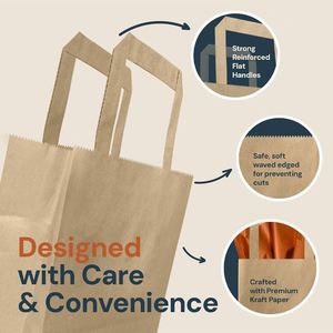 High Quality Kraft Paper Bags with Twisted Handle and <b>Lamination</b> Shopping Packaging <b>Pouch</b> for Supermarket Promotion - Product Image 5