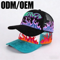 Gorra Trucker de 5 Paneles, Mezcla de Poliéster y Algodón, Bordado 3D, Gorra Trucker con Logotipo Personalizado OEM