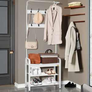 Porte-manteaux et chaussures avec porte-chapeau Étagère de rangement pour entrée d'arbre en fer en métal avec crochets Porte-manteau pour veste et chapeau - Product Image 2