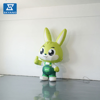 Modèle de lapin gonflable personnalisé pour la publicité et la décoration de centres commerciaux en plein air lors de festivals