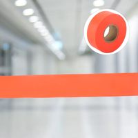 Ruban de marquage de sentier pour chasseurs, orange fluo haute visibilité, 50 m, ruban de signalisation de sécurité en PVC, rouleau